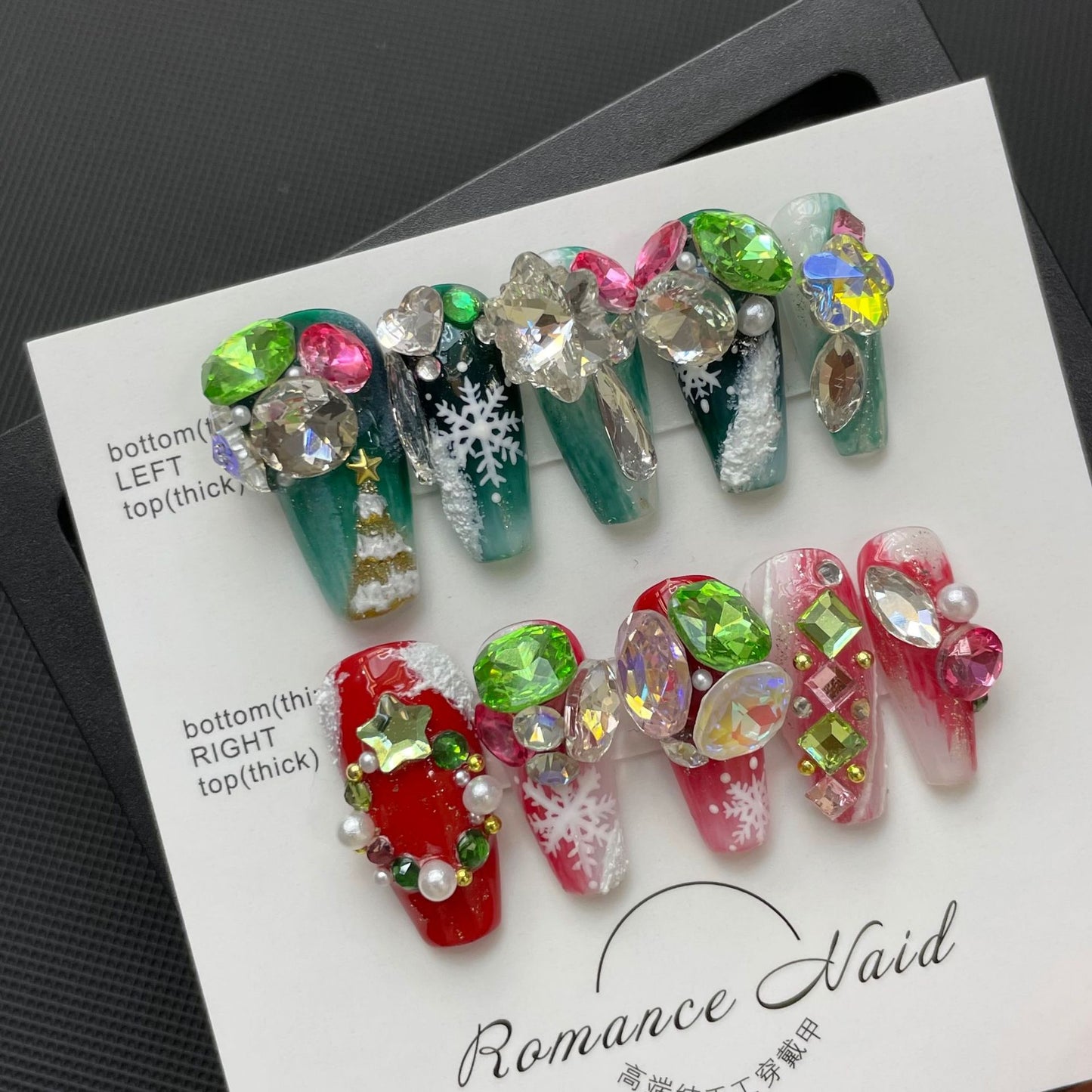 Faux ongles de Noël