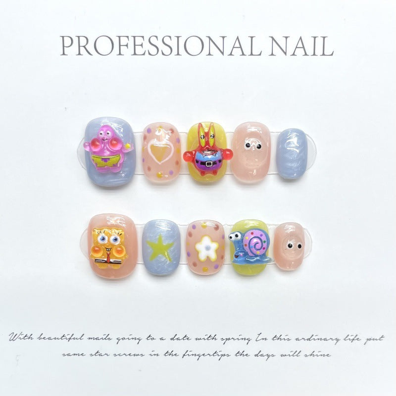 Faux ongles de dessin animé Patrick Star