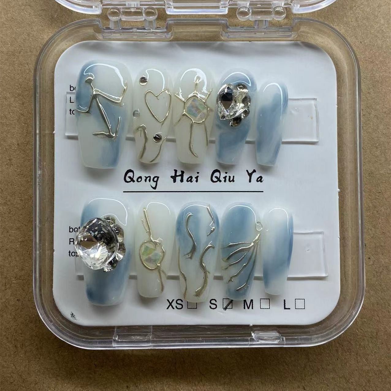 Faux ongles Sagittaire gros diamant
