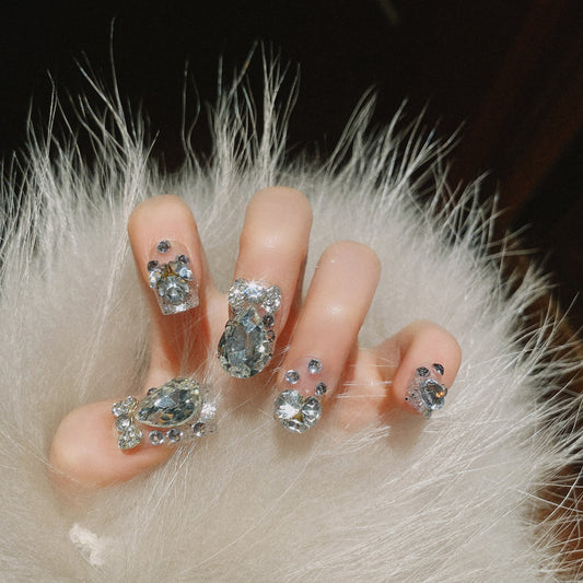 Shimmering Gems False Nails