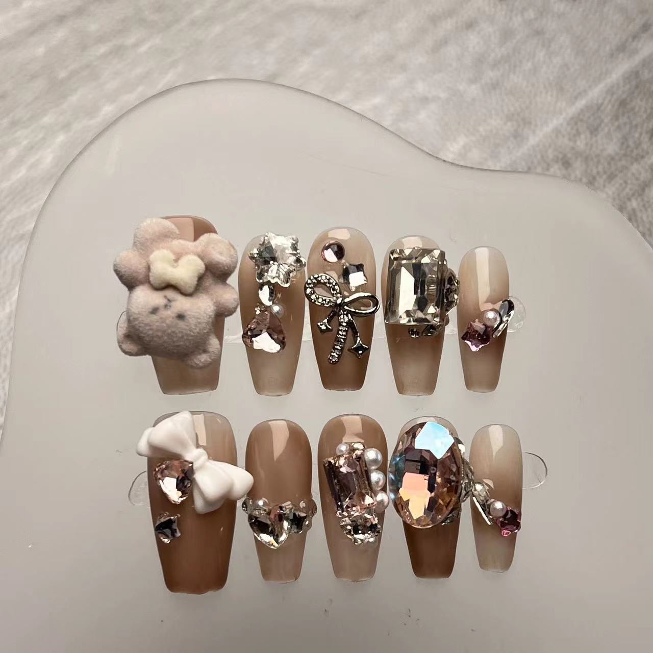 Cute Bear False Nails