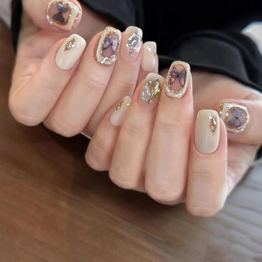 Baroque Butterfly False Nails