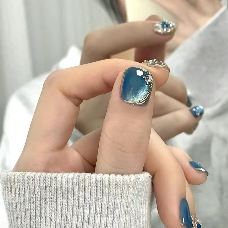 Buccellati Falsche Nägel mit blauem Katzenauge-Edelstein