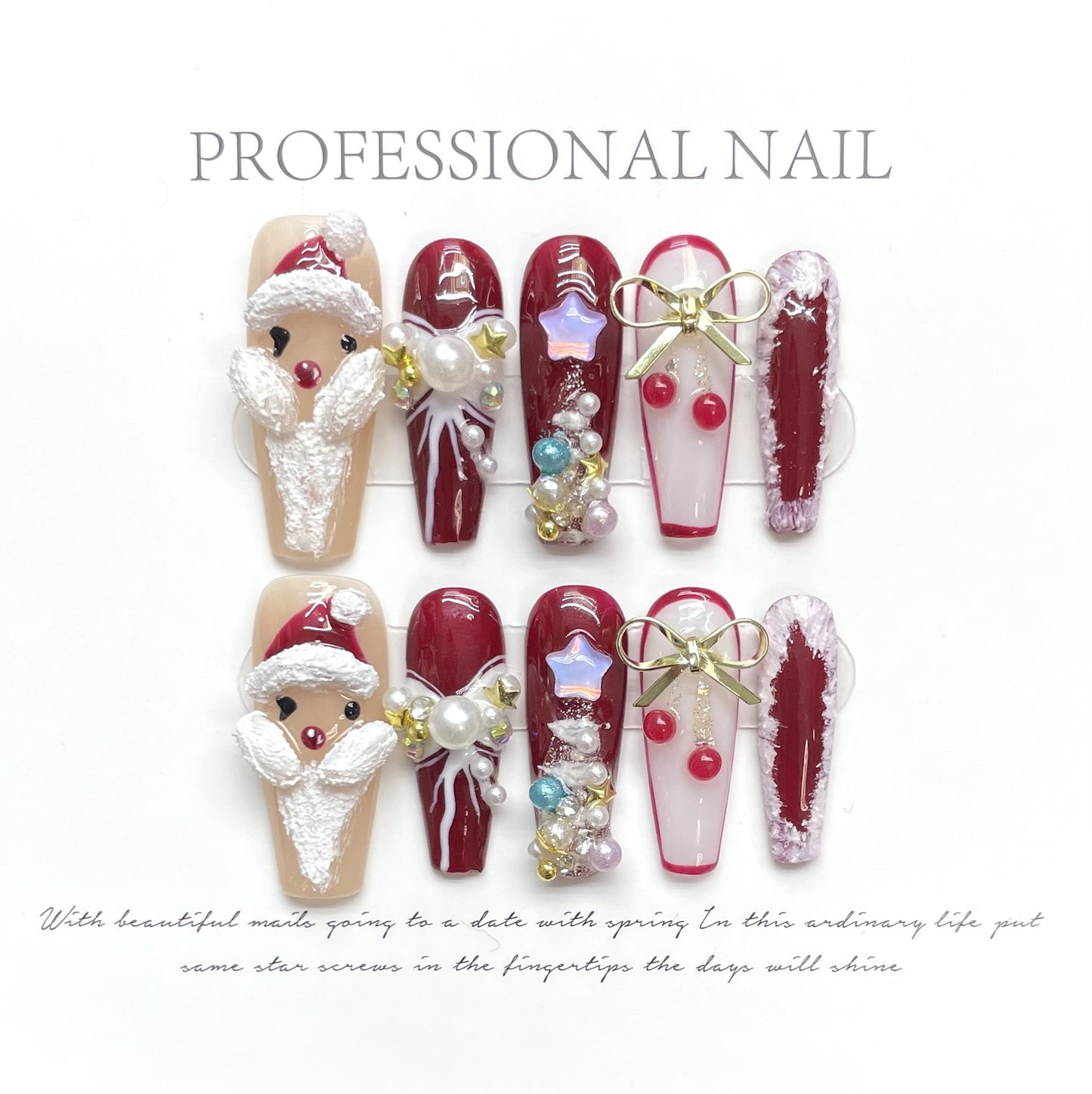 Snowman False Nails