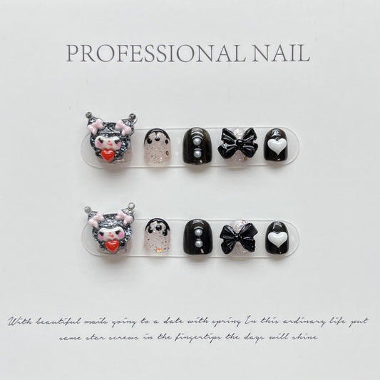 Cool Kuromi Kids Size False Nails