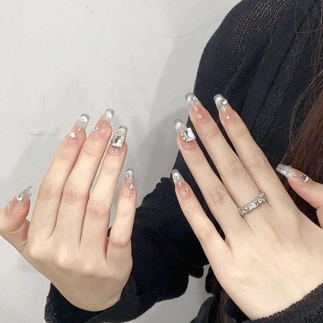 Glimmering Cat's Eye False Nails