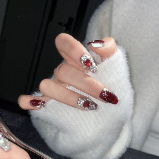 Red Bucherati False Nails