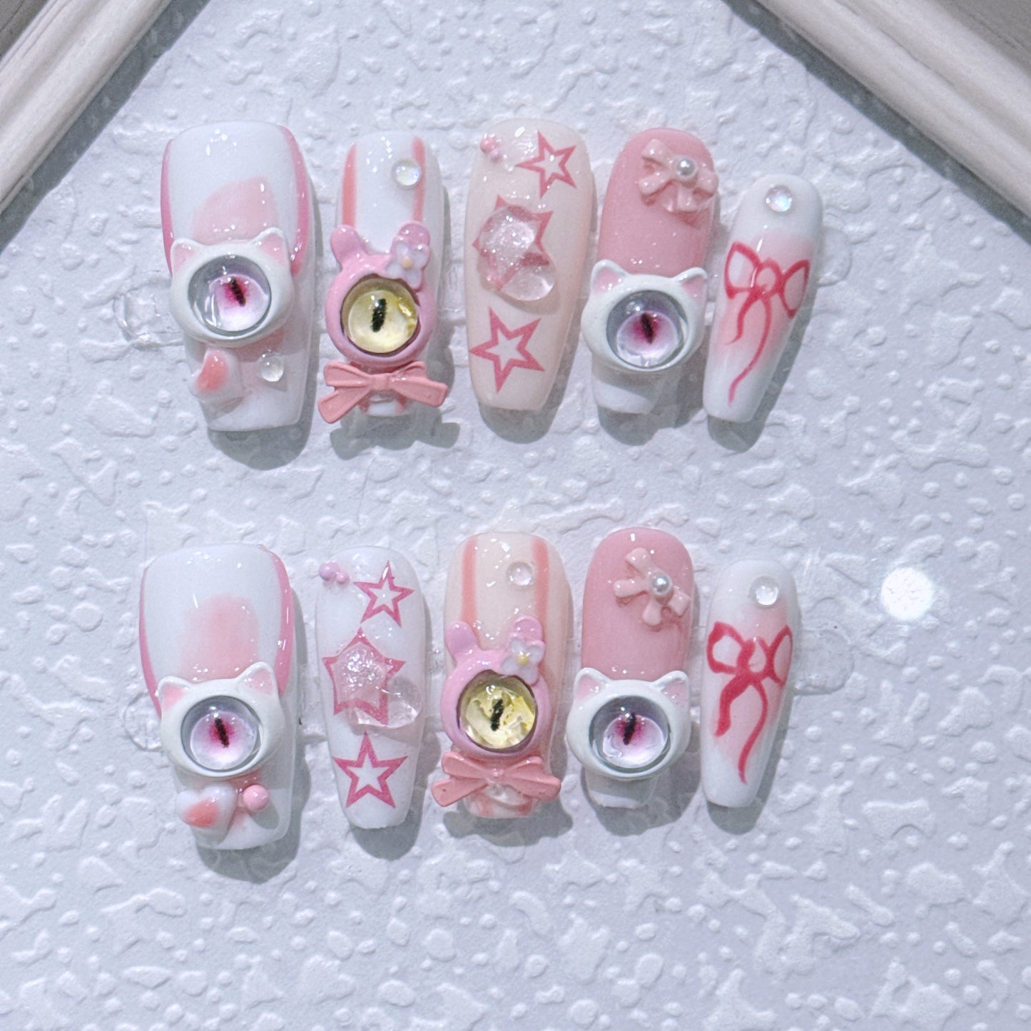 Pink Little Devil False Nails