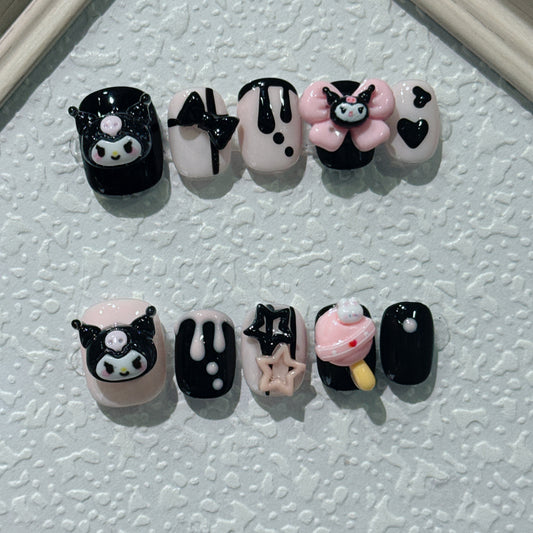 Kuromi Lollipop False Nails