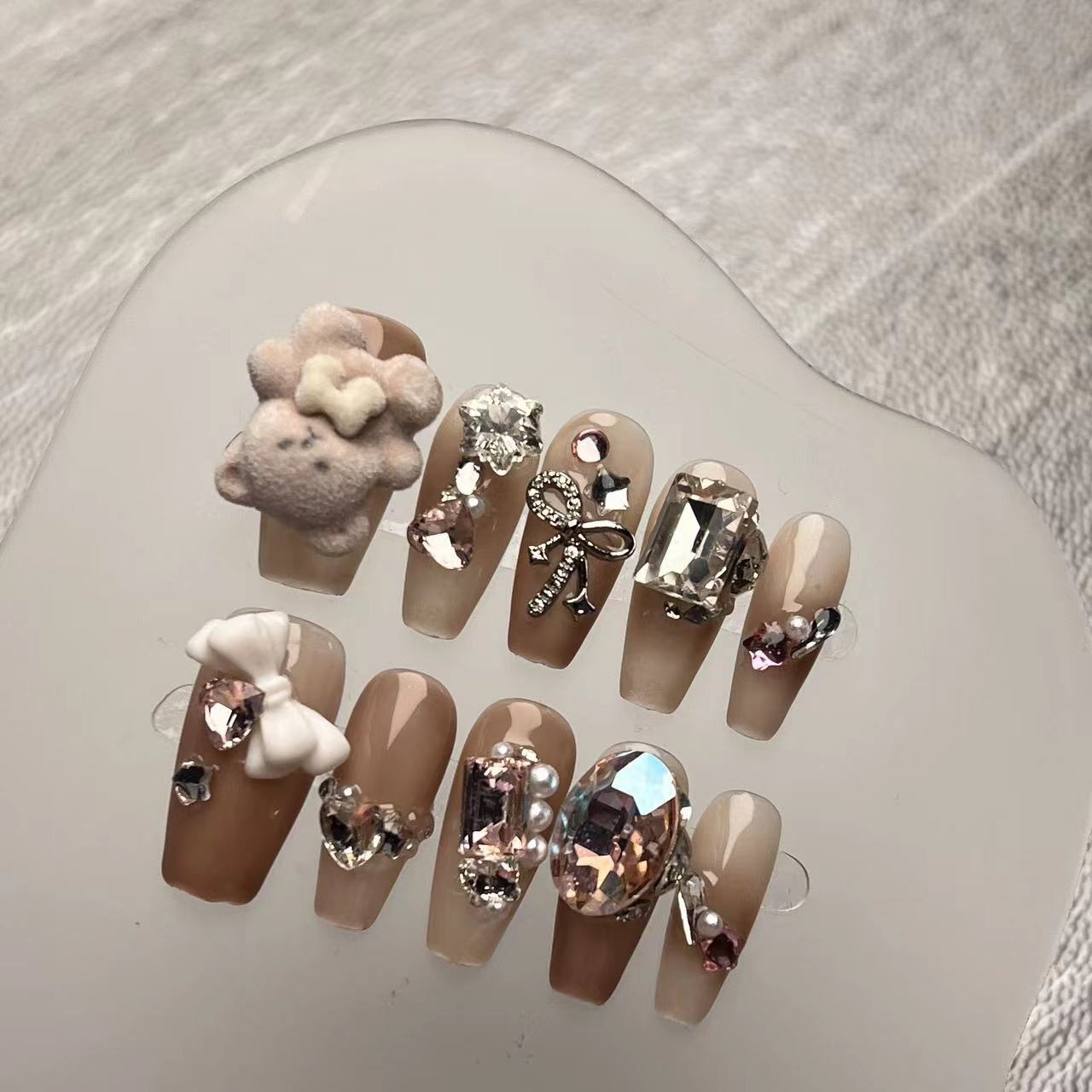 Cute Bear False Nails