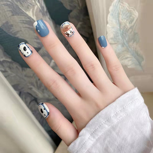 Cute Cow False Nails