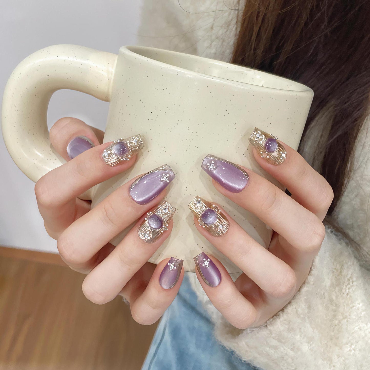 Purple Bucilla False Nails