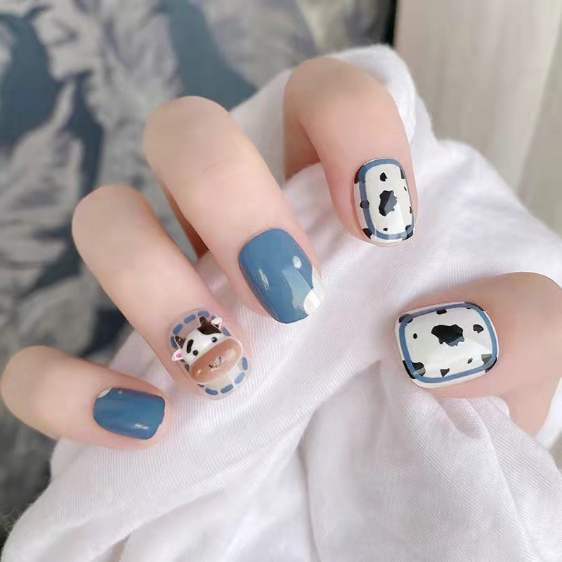 Cute Cow False Nails