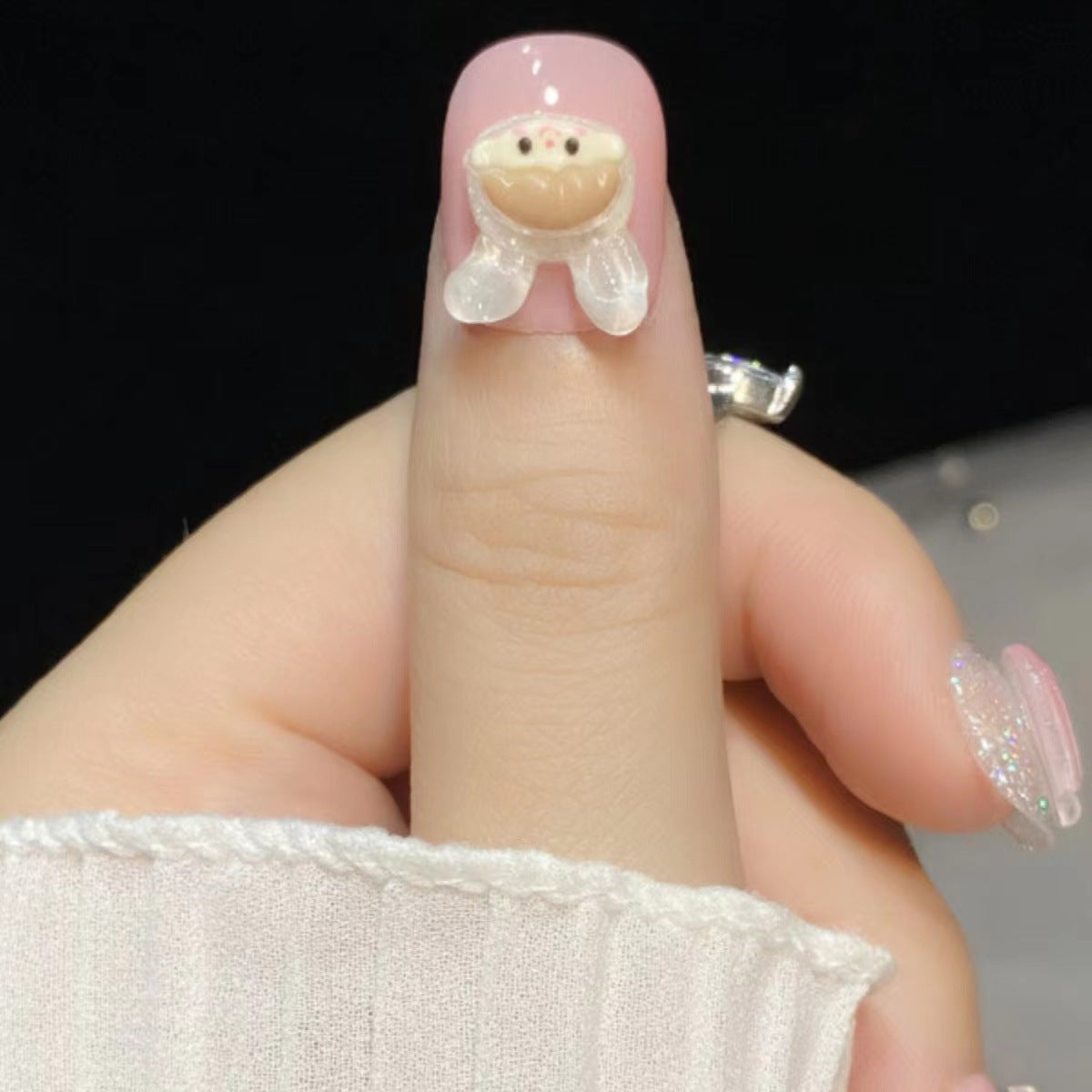 Rabbit Bow False Nails