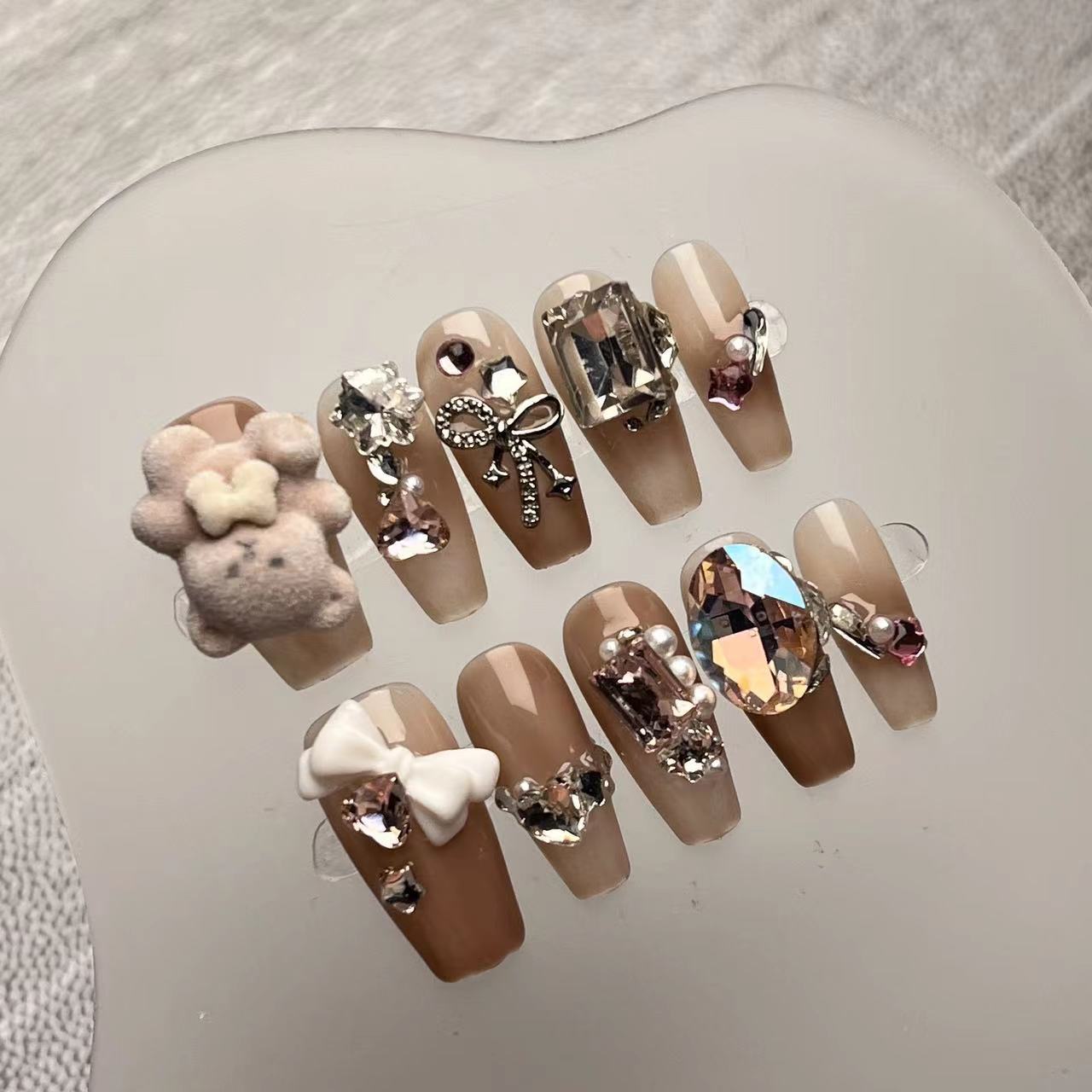 Cute Bear False Nails